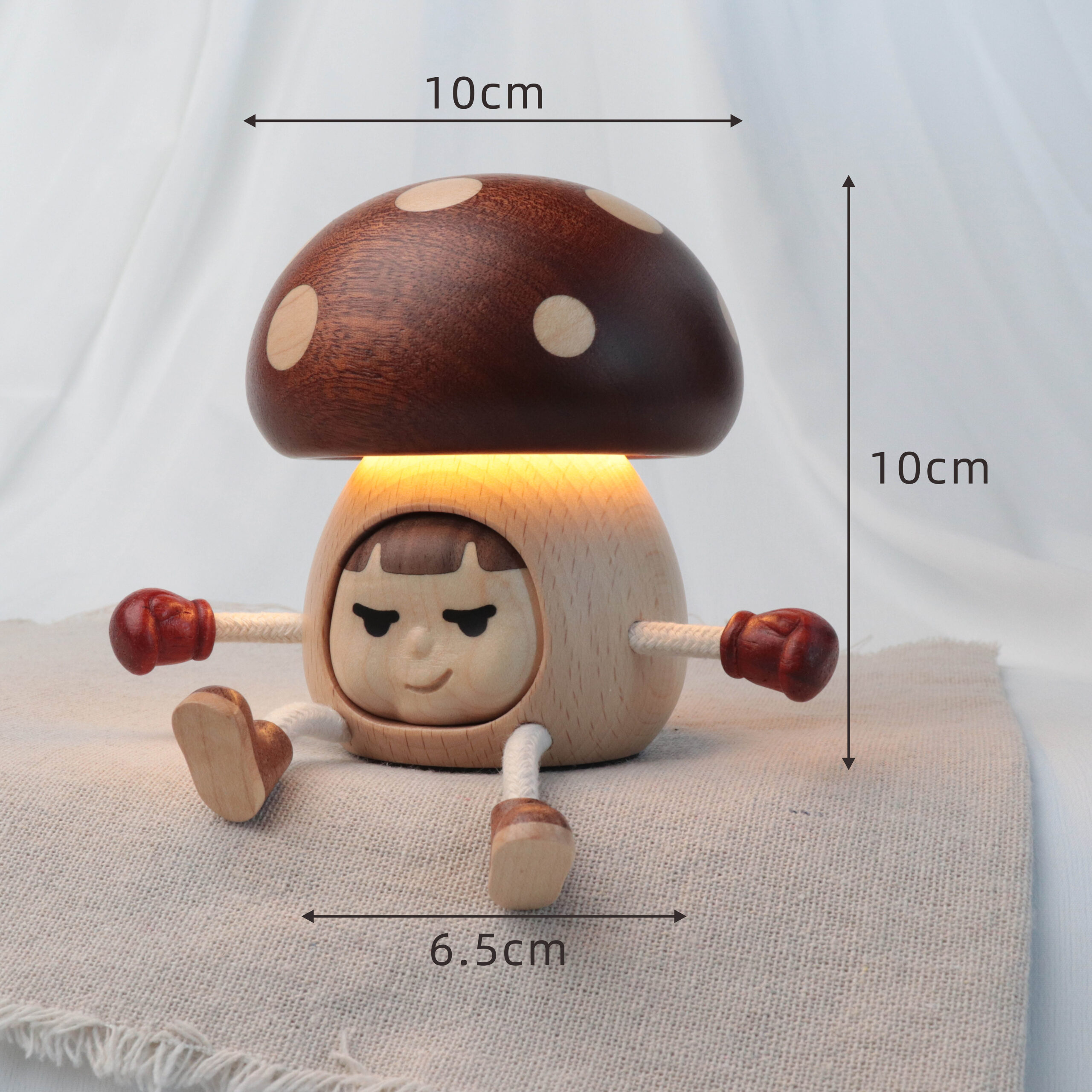 Wooden Cute Mushroom-Shaped Table Lamp - Image 8