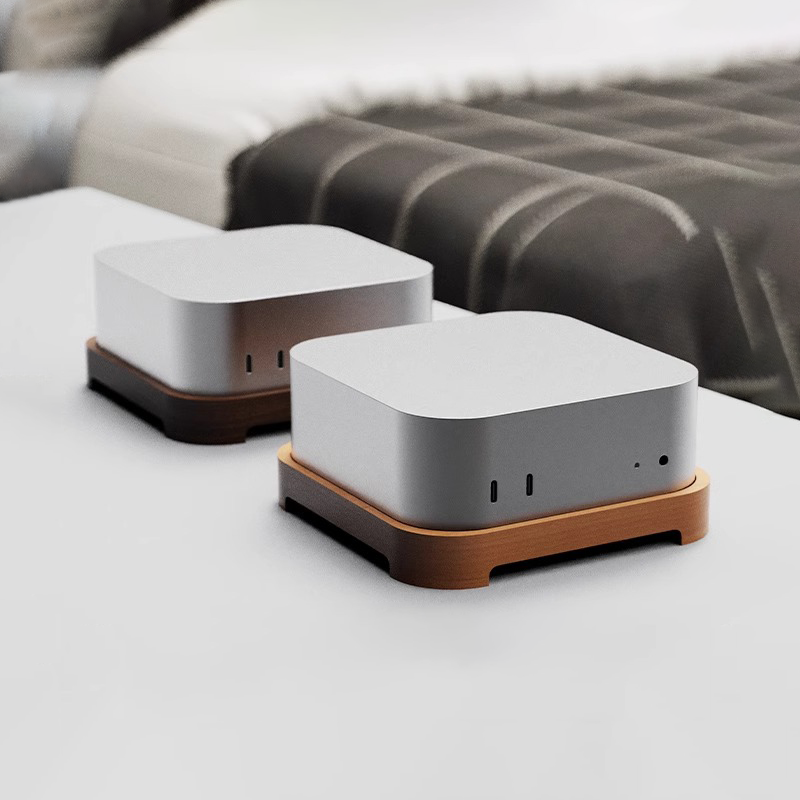 Walnut Stand for Mac Mini M4, Multi-purpose Wooden Tablet Stand - Image 6