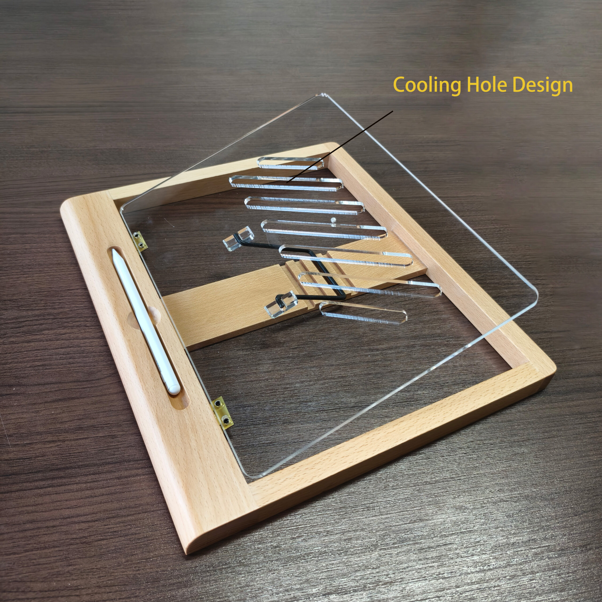 Diagram of the Tablet Drawing Stand's Heat Dissipation Function