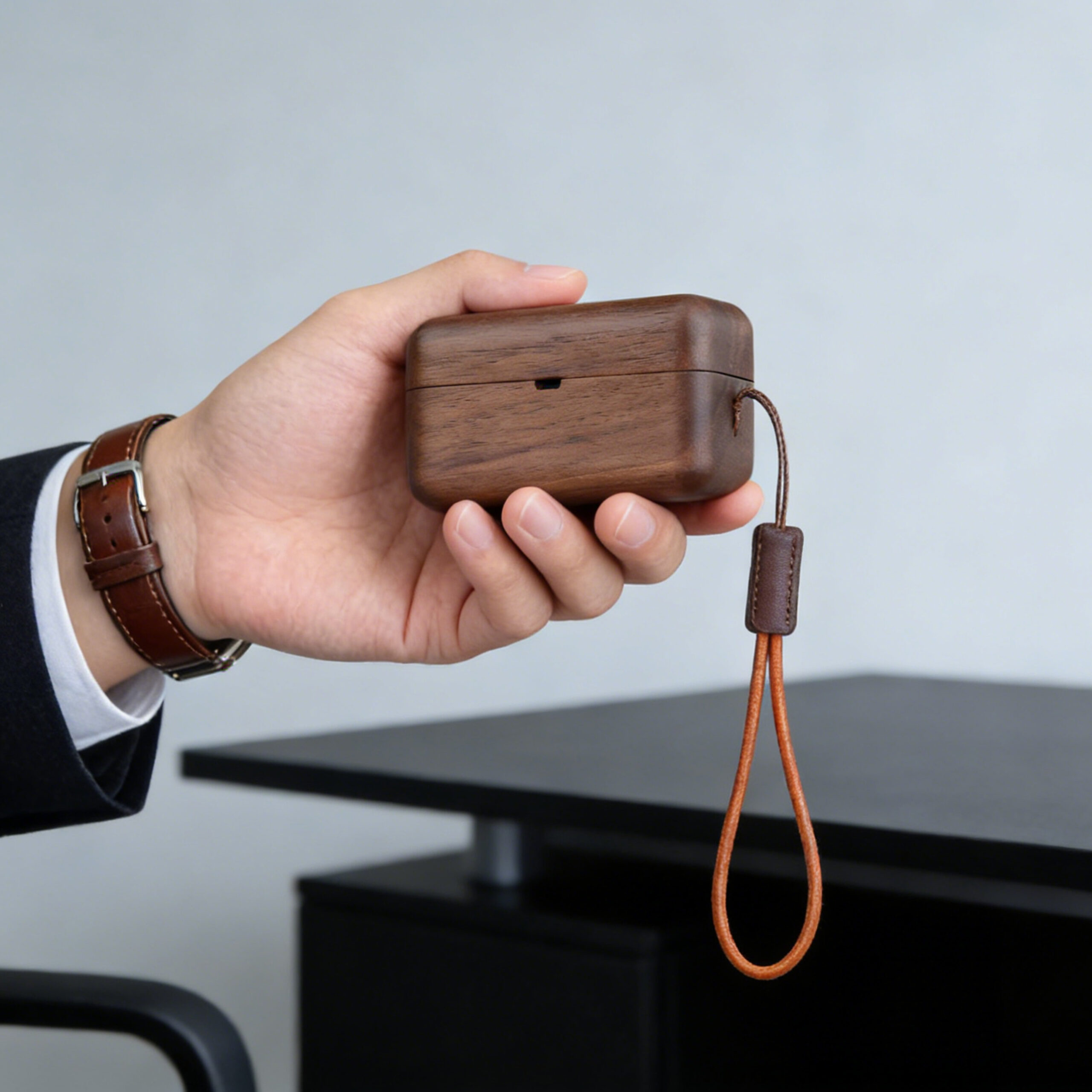 Wooden Technics EAH-AZ80 Case With Leather Lanyard - Image 3