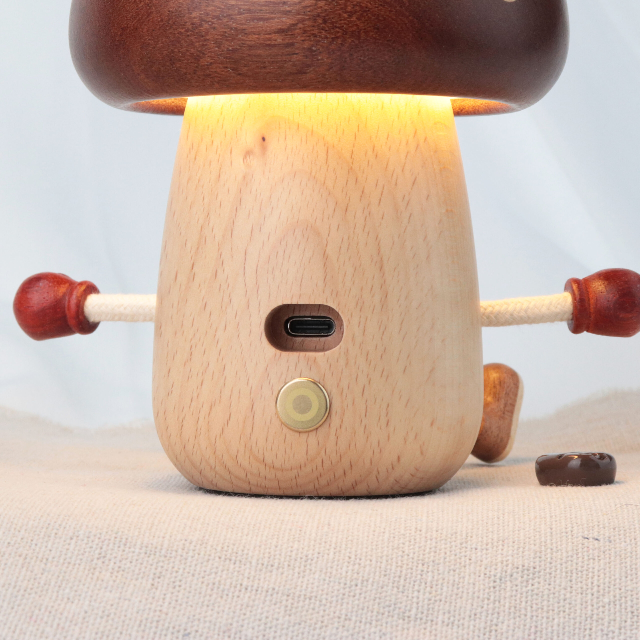 Wooden Mushroom Table Lamp - Image 7
