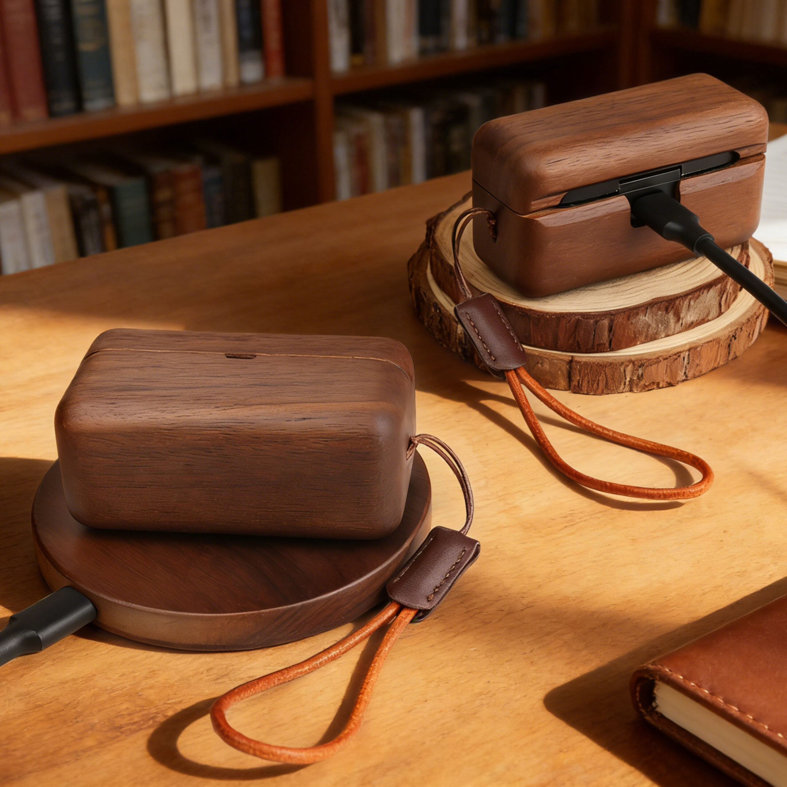 Wooden Technics EAH-AZ80 Case With Leather Lanyard - Image 5
