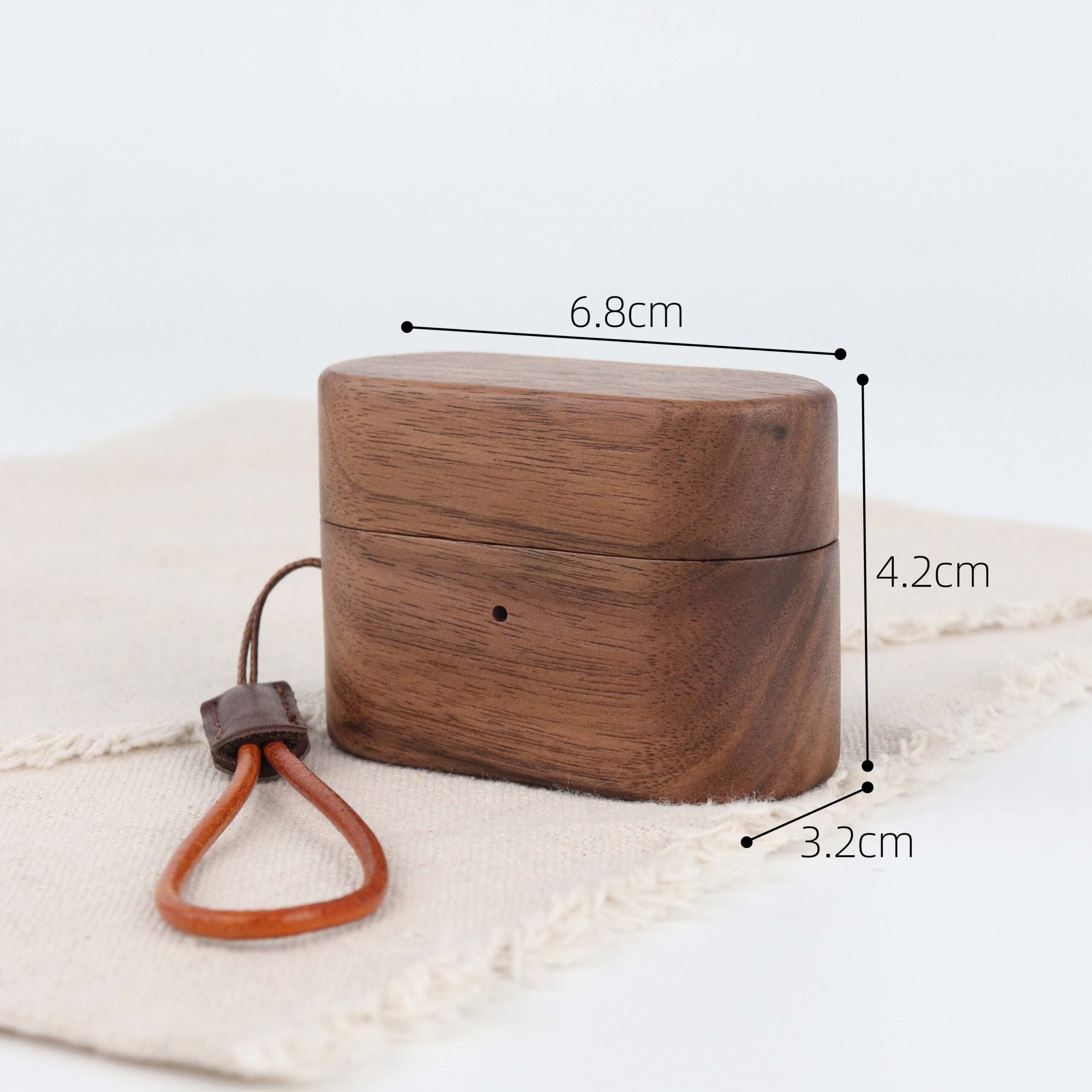 Wooden Sony WF-1000 XM6 Case With Leather Lanyard - Image 9