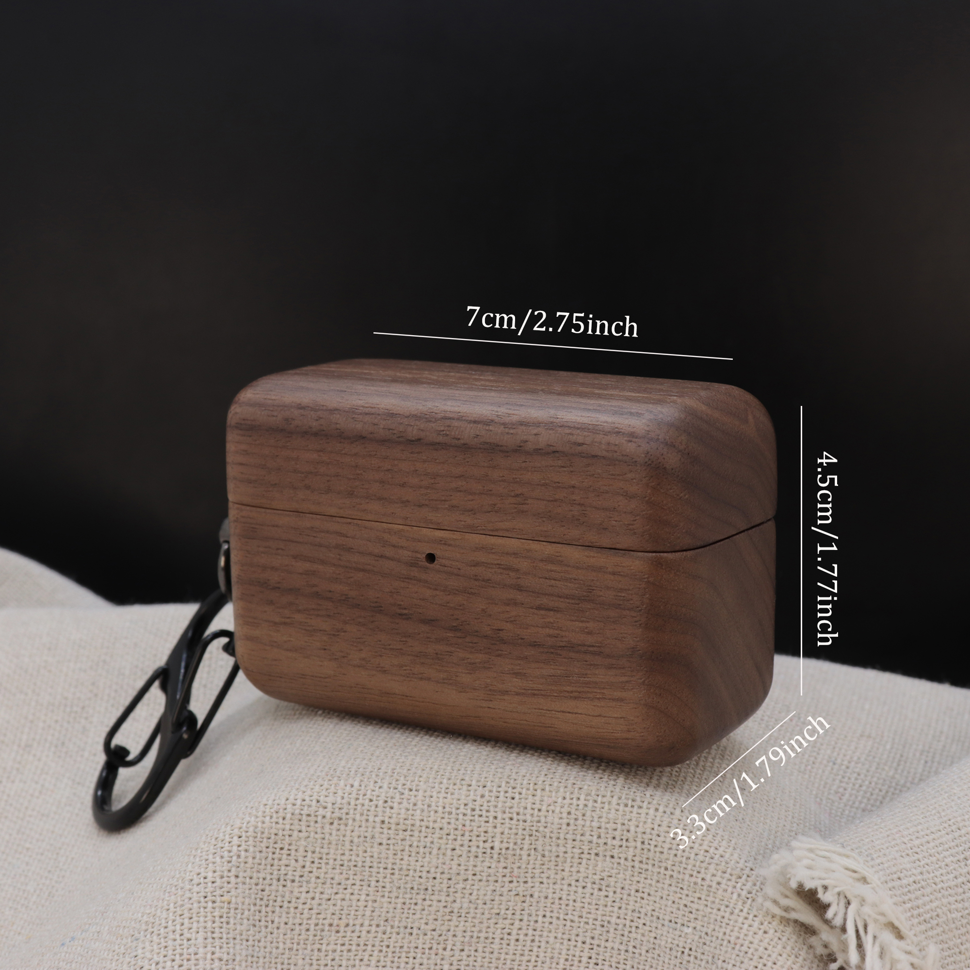 Wooden Sony WF-1000 XM5 Case With Carabiner - Image 8