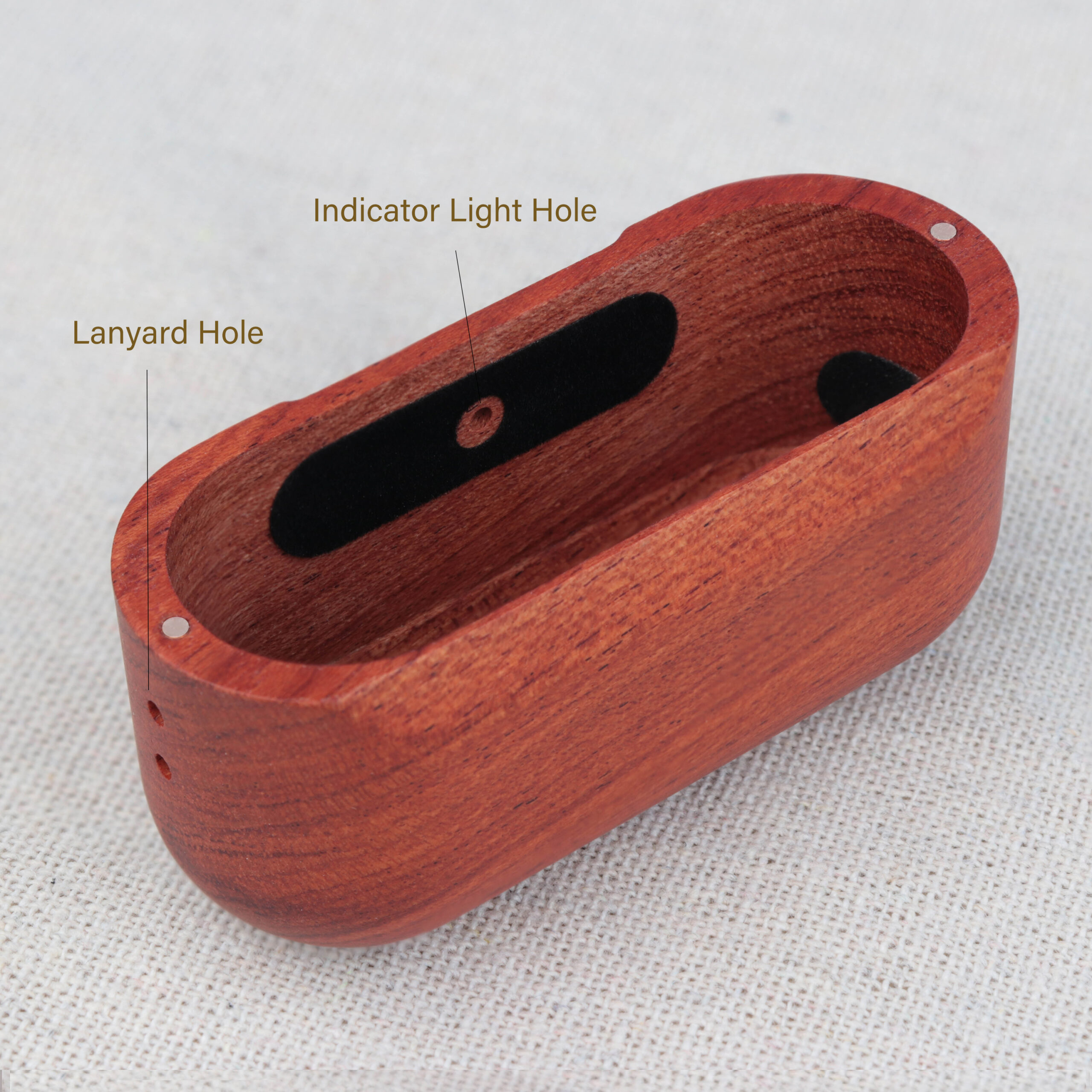 Wooden AirPods Case With Leather Lanyard - Image 5