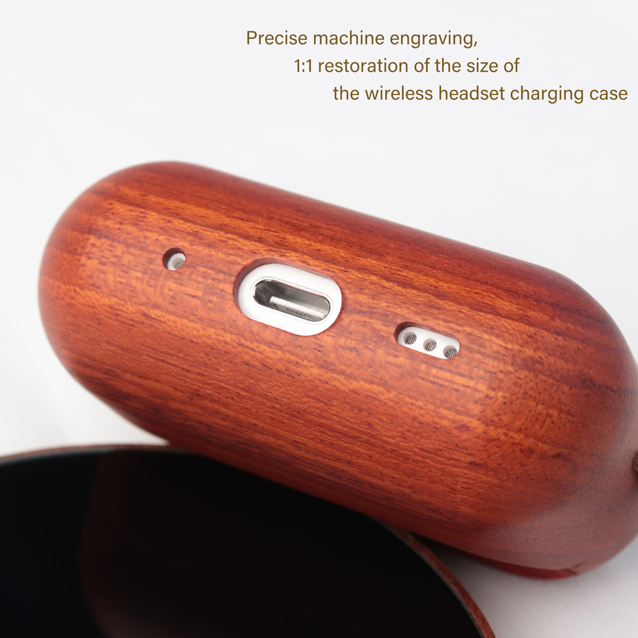 Wooden AirPods Case With Leather Lanyard - Image 6